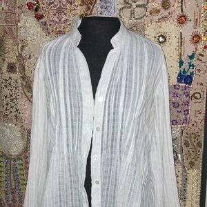 White Striped Men's Jacket